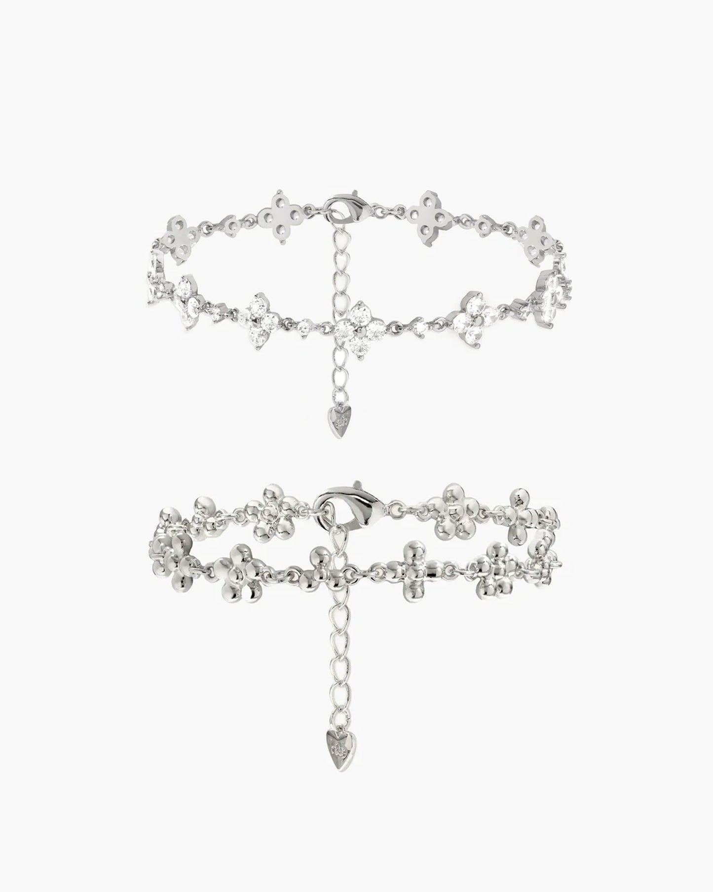 Daisy Molecule Bracelet in Silver