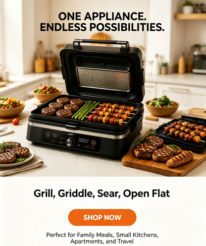 Extra Large Indoor Grill & Griddle | Nonstick Electric BBQ Cooktop
