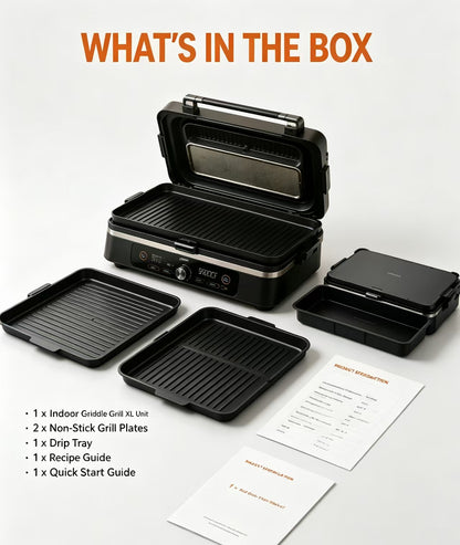 Extra Large Indoor Grill & Griddle | Nonstick Electric BBQ Cooktop