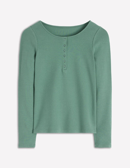 Rib Henley-Eucalyptus