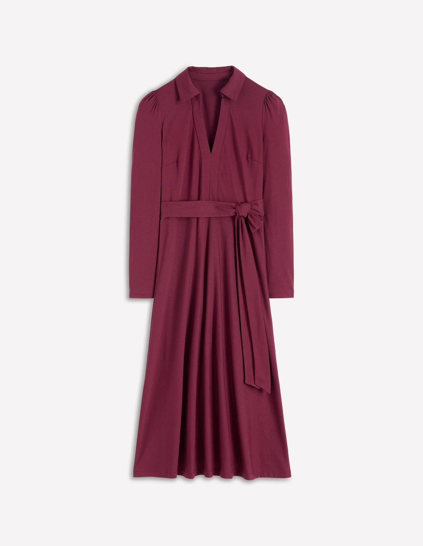 Imogen Collared Jersey Dress-Deep Wisteria