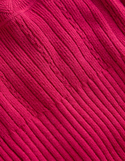 Isobel Knitted Midi Dress-Pomegranate