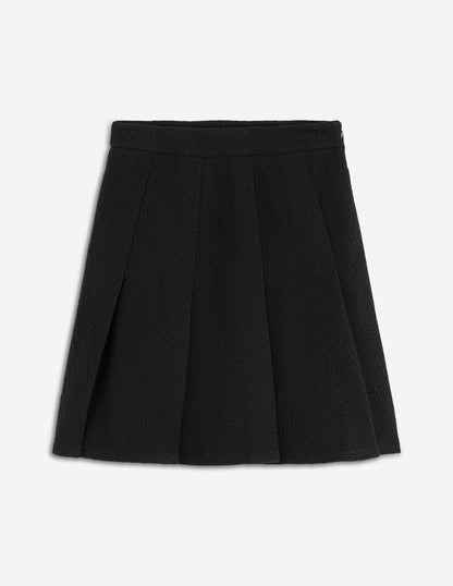 Flippy Textured Skirt-Black