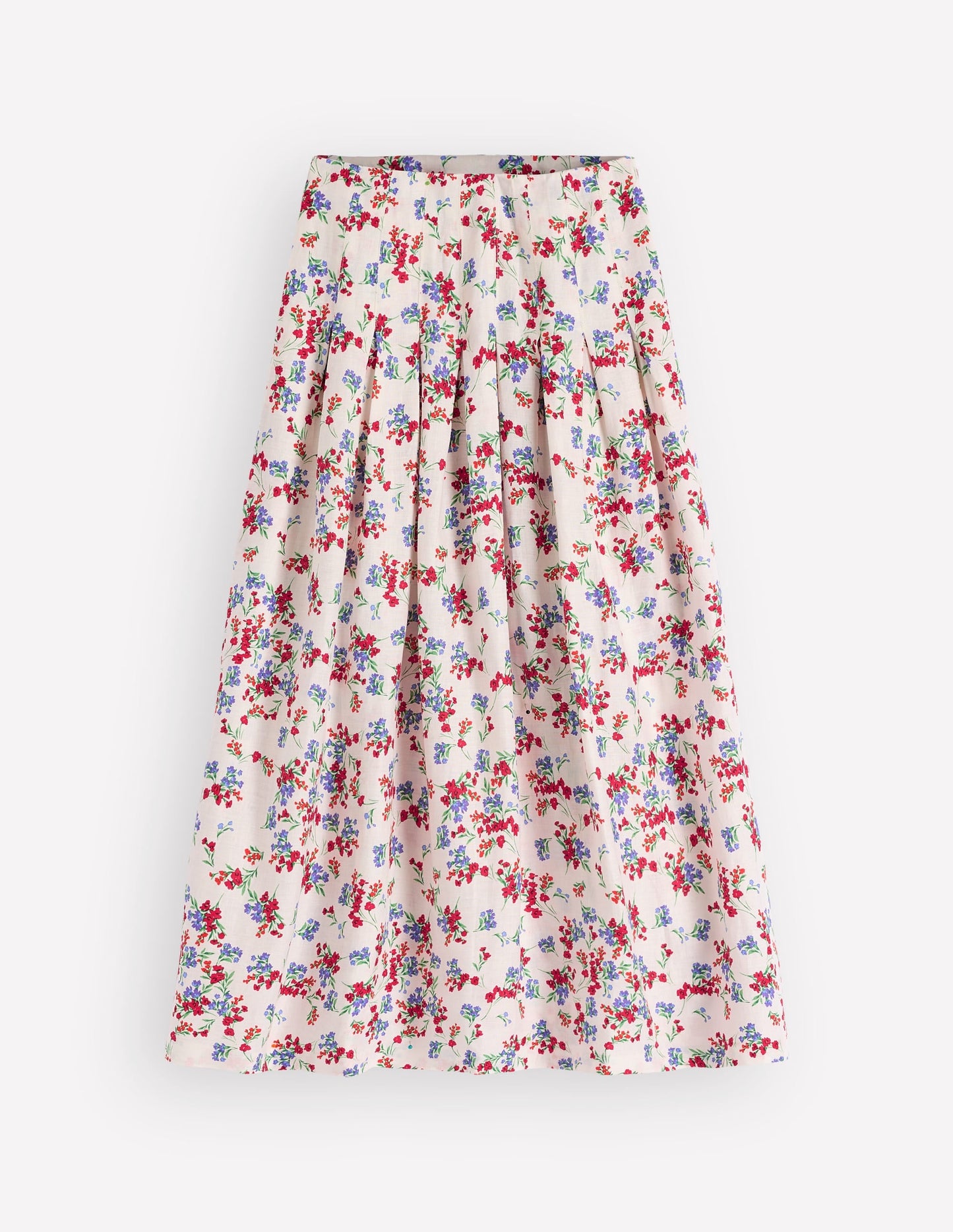 Valentina Linen Skirt-Ivory, Bloom Scatter
