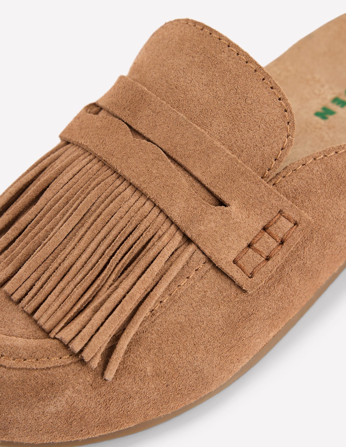 Etta Ghillie Mule Clogs-Tan