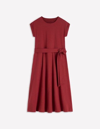 Eve Jersey Midi Dress-Rich Chestnut