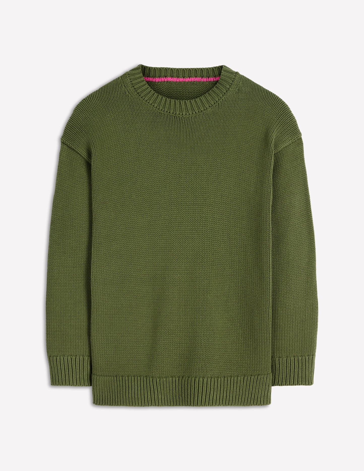 Lucy Oversized Cotton Jumper-Promenade Green