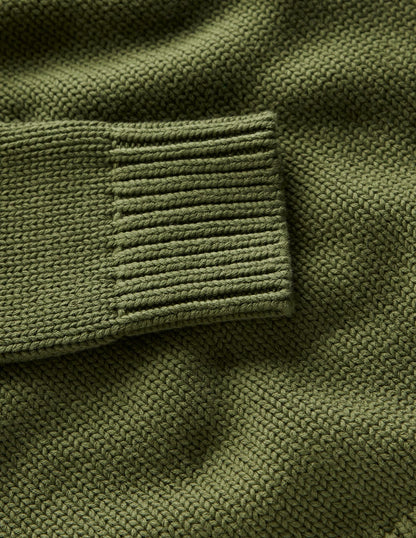 Lucy Oversized Cotton Jumper-Promenade Green
