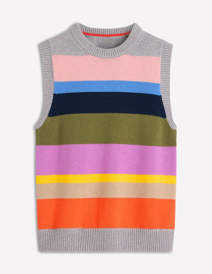 Lucy Cotton Vest-Multi, Rainbow