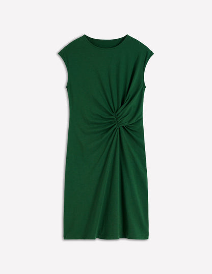Delilah Twist Short Dress-Hunter Green