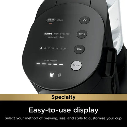 Single-Serve Pods & Grounds Specialty Coffee Maker Black - PB051