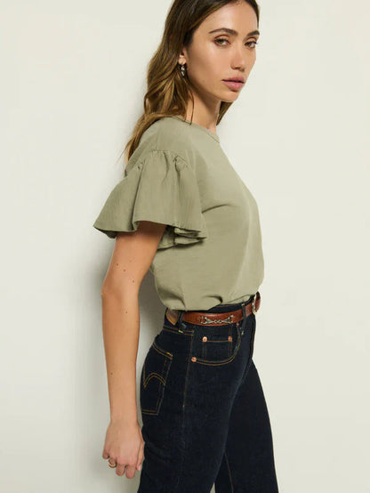 Camille Ruffle Sleeve Top