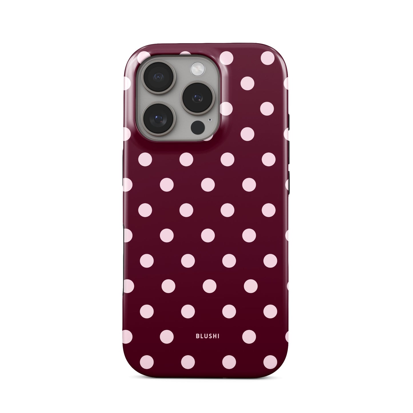 Polka Dot Phone Case⎪Burgundy and Pink