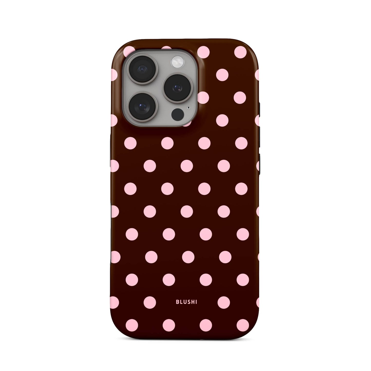 Polka Dot Phone Case⎪Brown & Pink