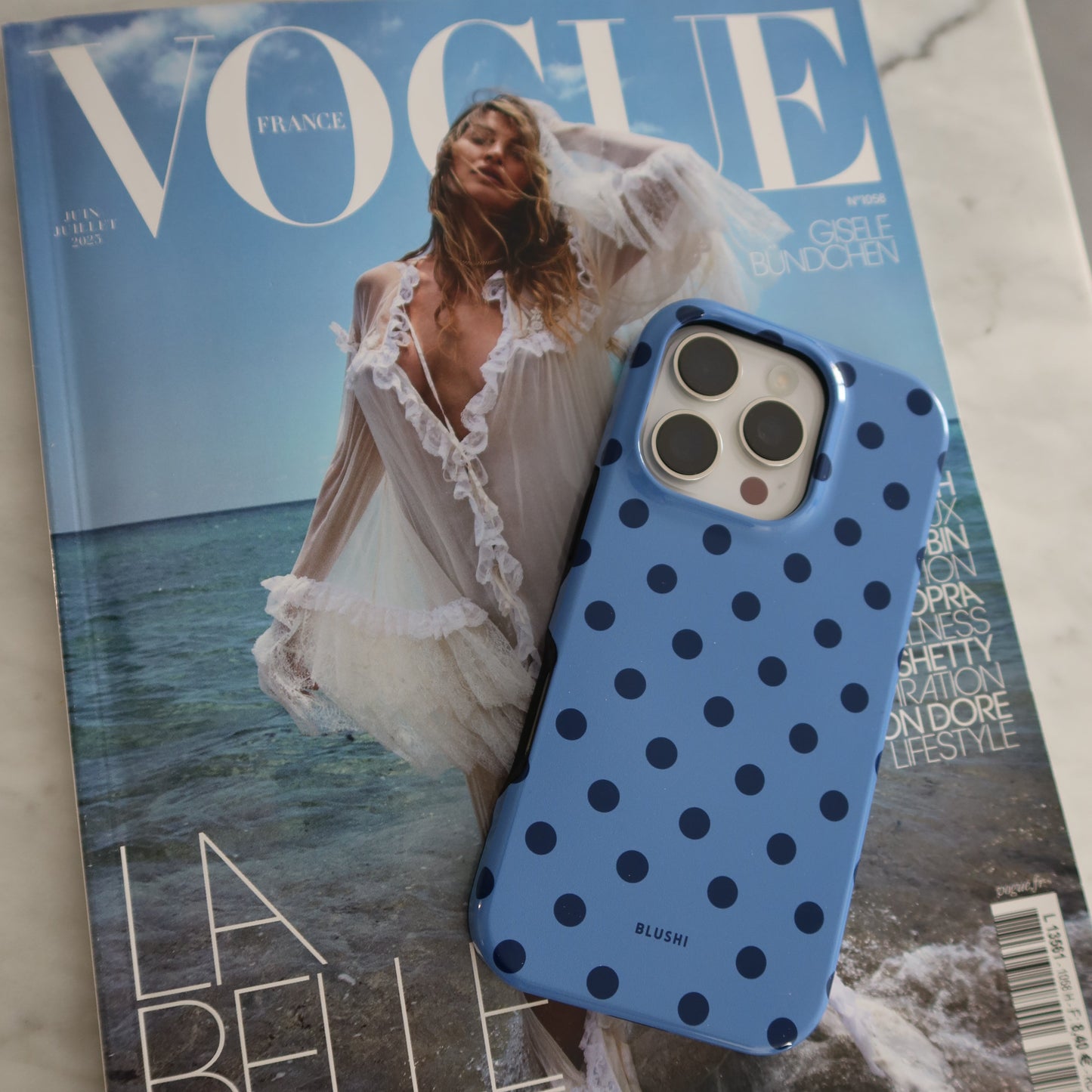 Polka Dot Phone Case⎪Blue and Navy