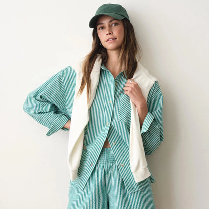 Marine Layer Gracey Oversized Seersucker Shirt