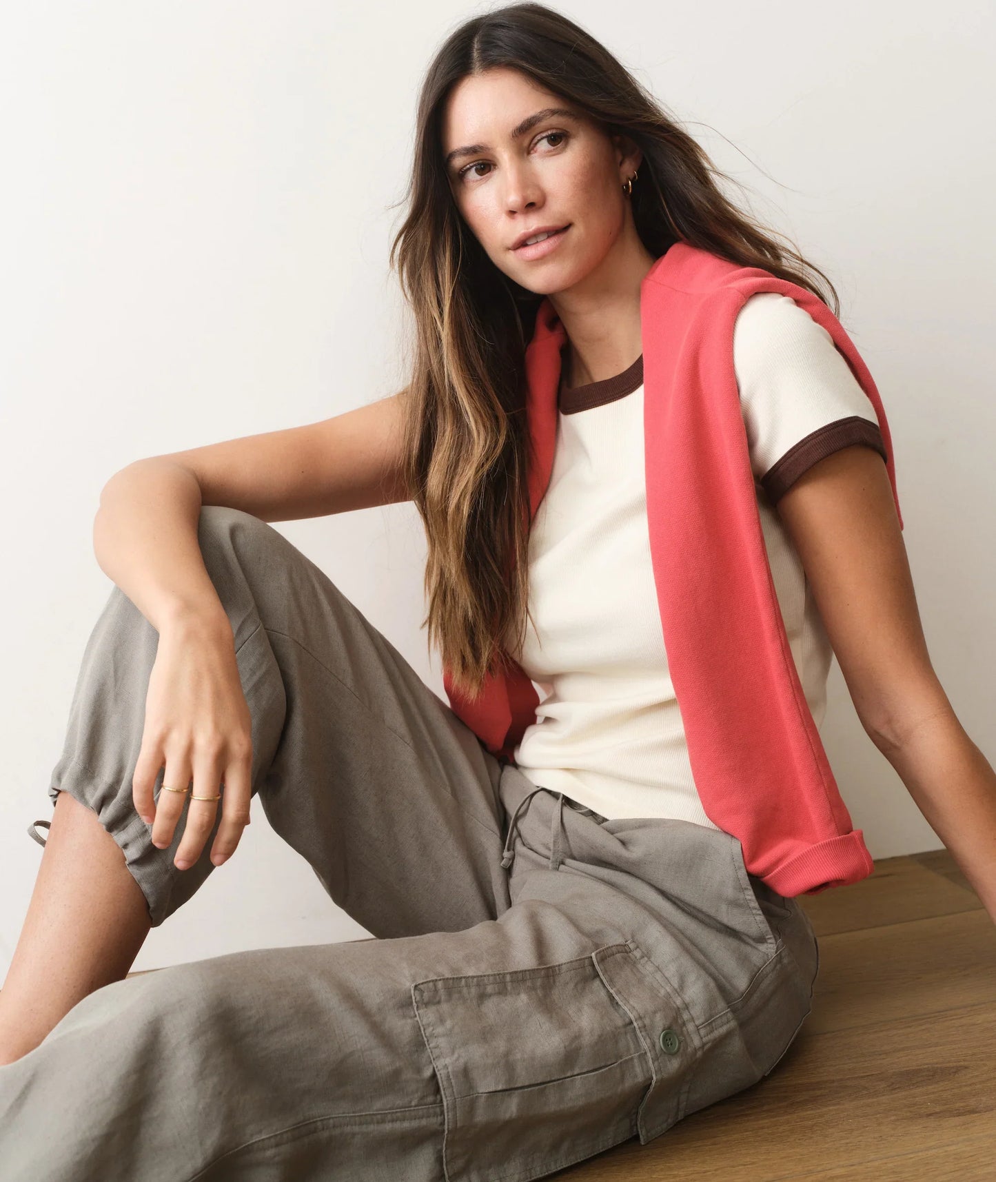 Marine Layer Lexi Rib Ringer Tee