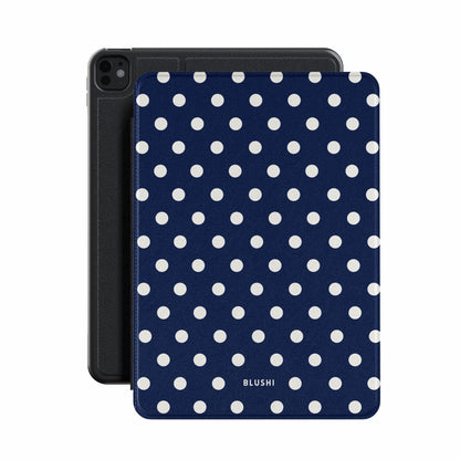 Polka Dot Navy & White - iPad Case