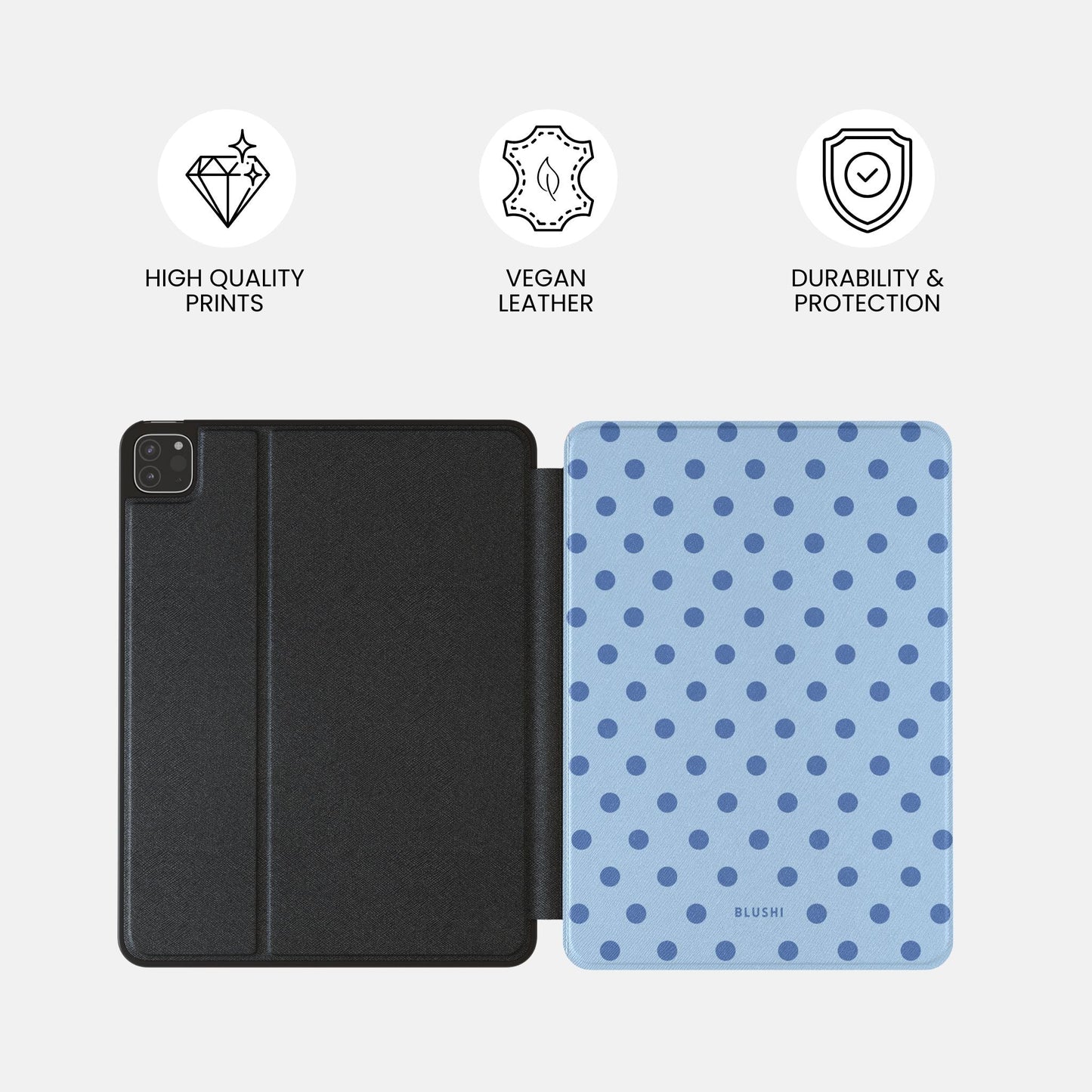 Polka Dot Light Blue - iPad Case
