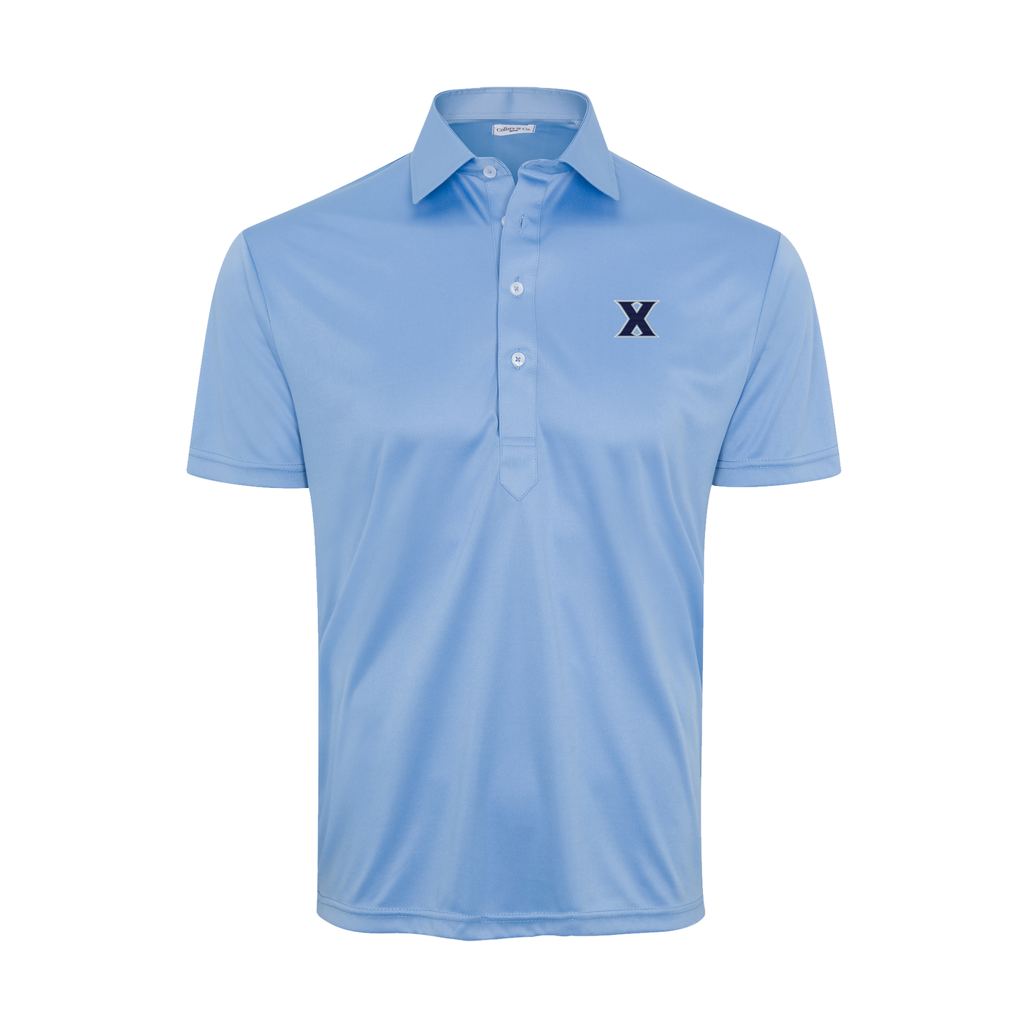 Xavier Semi-Spread Collar Polo French Blue