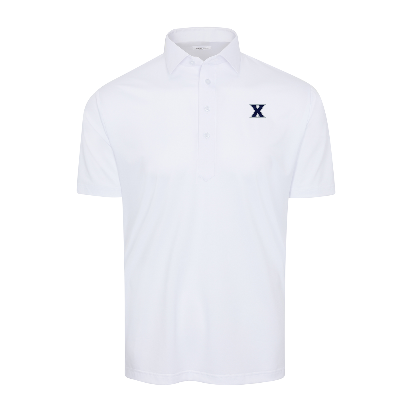 Xavier Semi-Spread Collar Polo White
