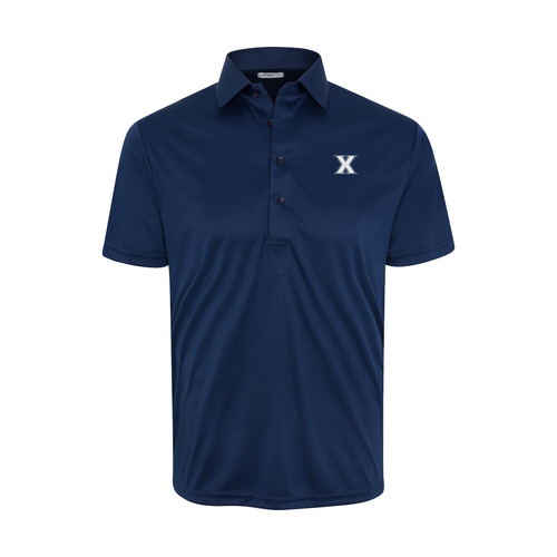 Xavier Semi-Spread Collar Polo Navy