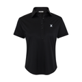 Xavier Women's Cap Sleeve Semi Spread Polo Black