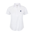Xavier Women's Cap Sleeve Semi Spread Polo White