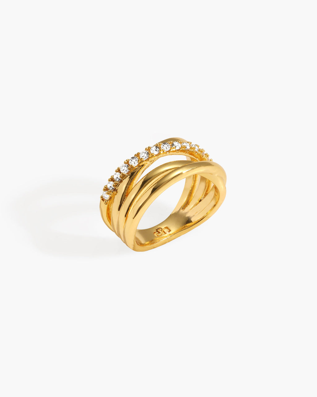 Criss Cross Pave Ring