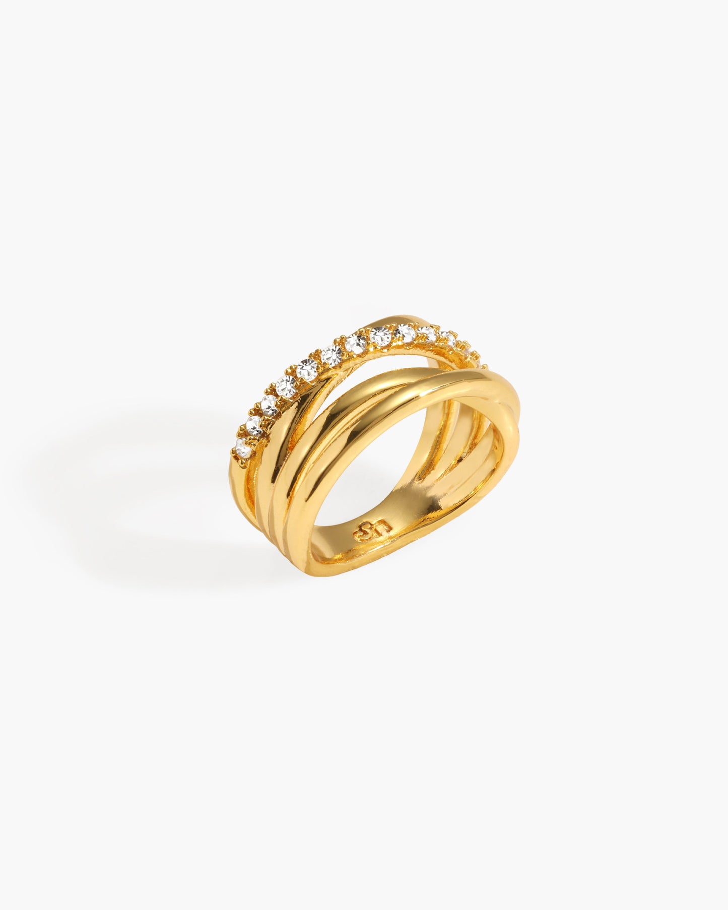 Criss Cross Pave Ring