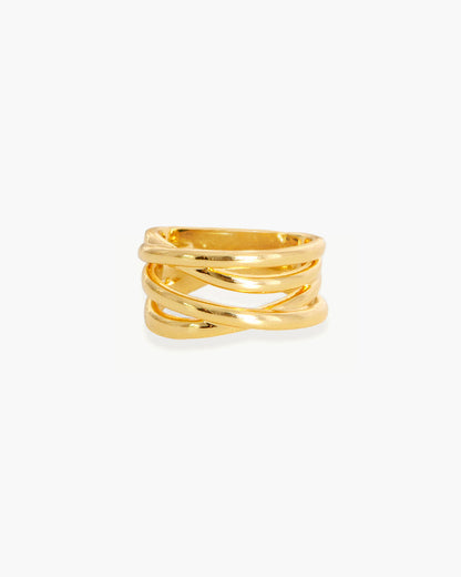 Criss Cross Ring in Silver