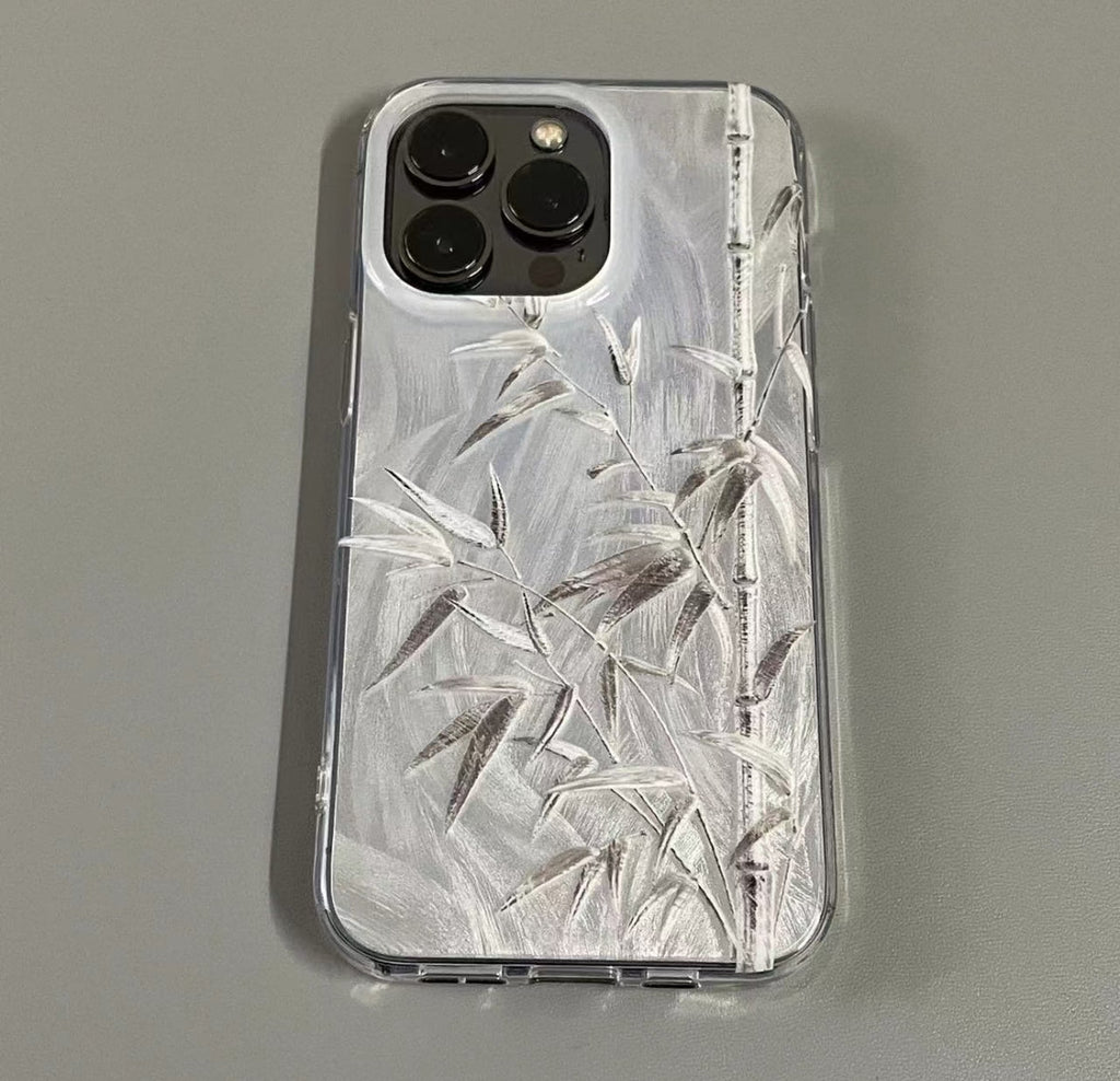 Silver Shining Bamboo ShineFlow Phone Case