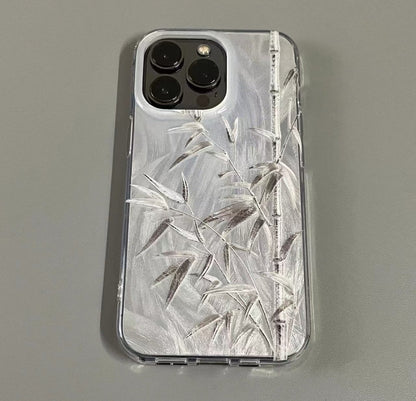 Silver Shining Bamboo ShineFlow Phone Case