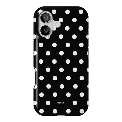Polka Dot iPhone Case - Black & White⎪MagSafe
