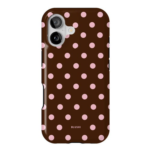 Polka Dot Phone Case⎪Brown & Pink
