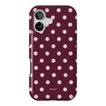 Polka Dot Phone Case⎪Burgundy and Pink