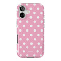 Polka Dot Phone Case | Pink and White