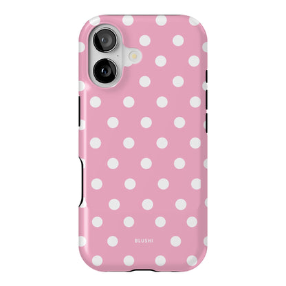 Polka Dot Phone Case | Pink and White