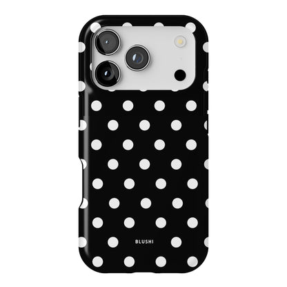 Polka Dot iPhone Case - Black & White⎪MagSafe