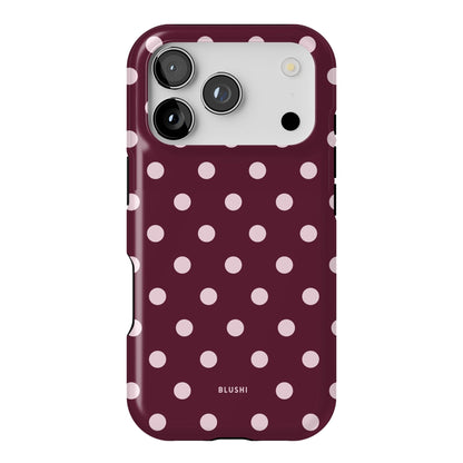 Polka Dot Phone Case⎪Burgundy and Pink