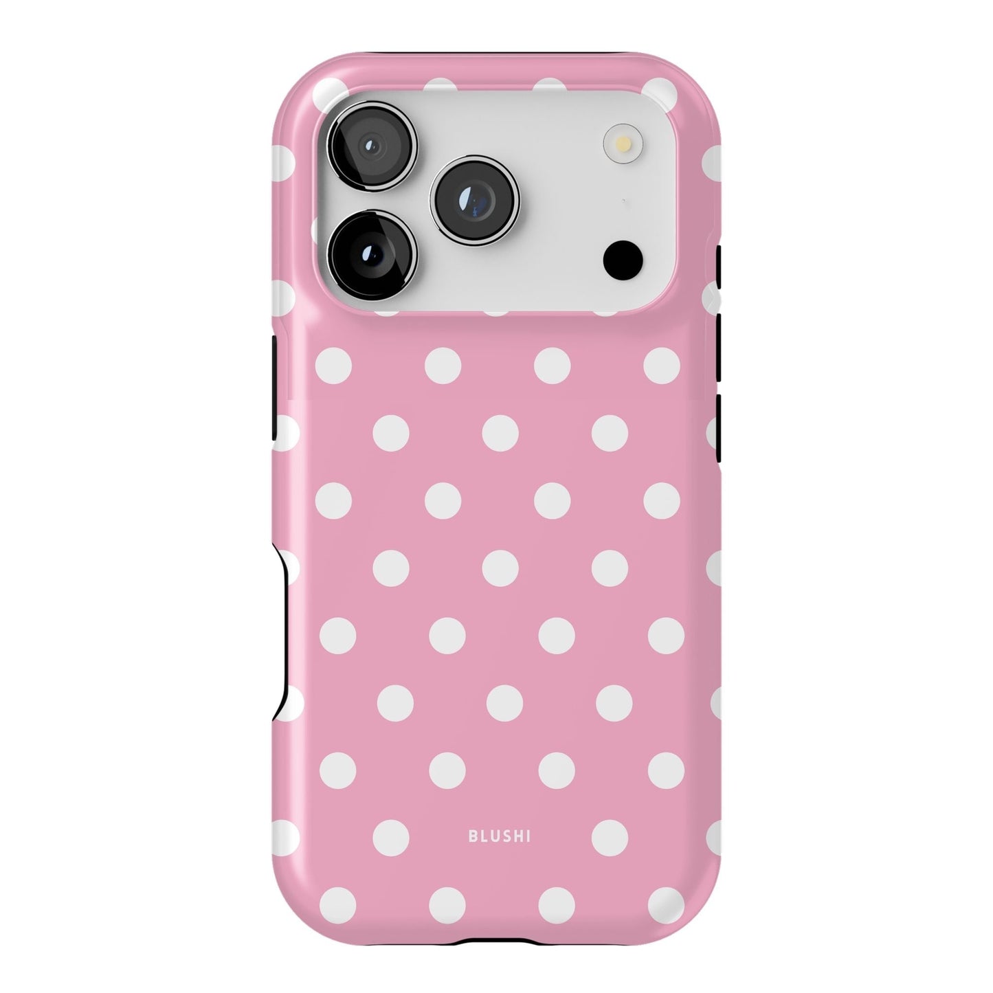 Polka Dot iPhone Case - Pink & White⎪MagSafe