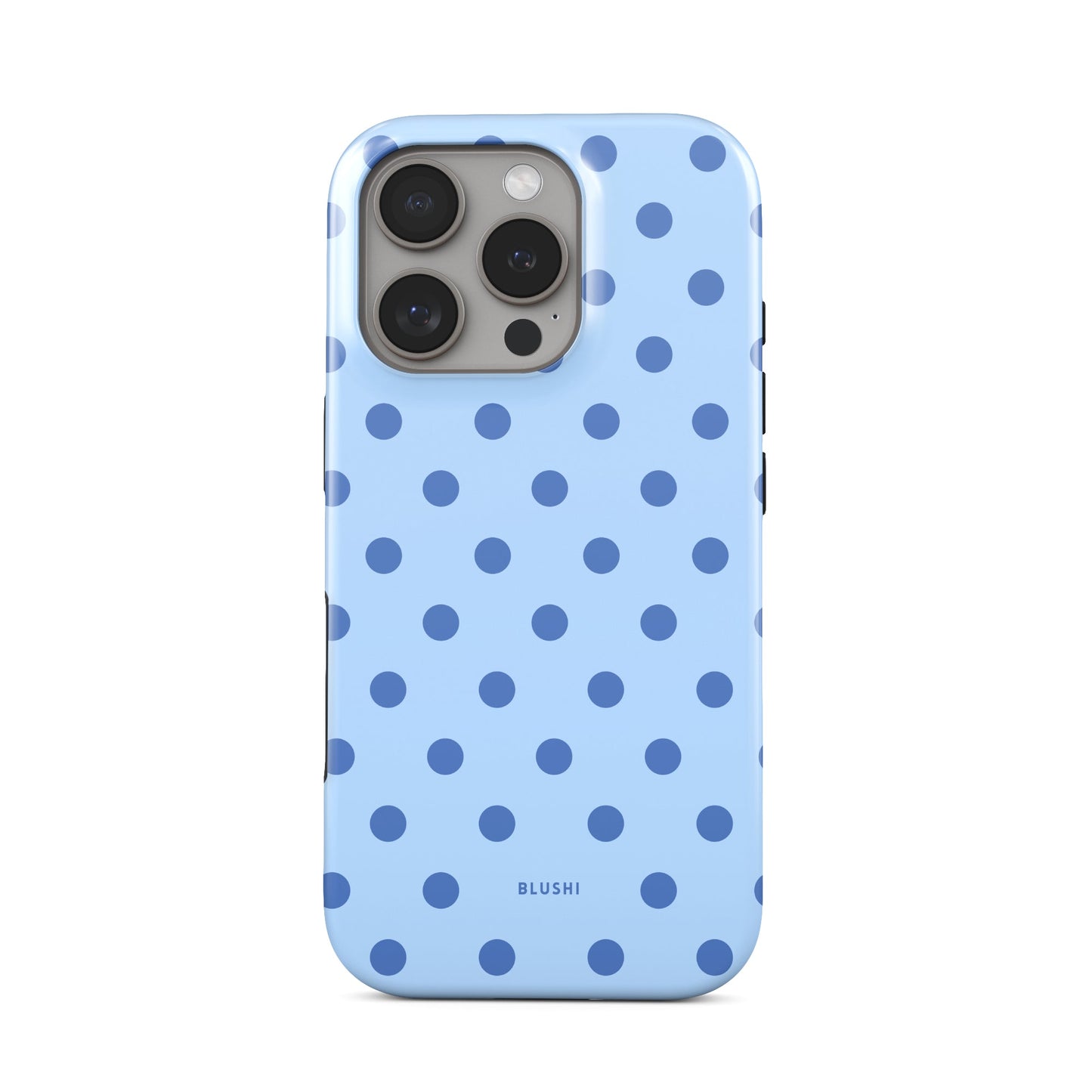 Polka Dot iPhone Case - Light Blue⎪MagSafe