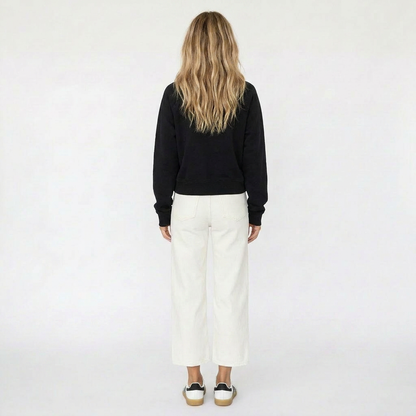 Solid Shrunken Raglan Sweatshirt