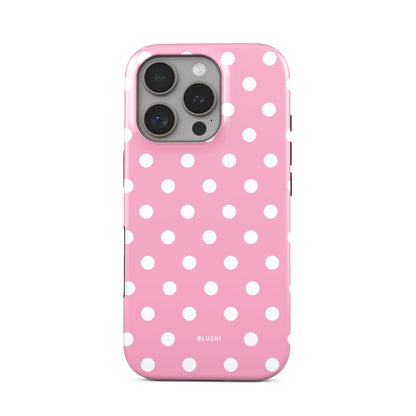Polka Dot Phone Case | Pink and White