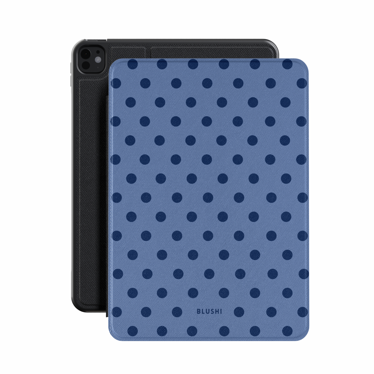 Polka Dot iPad Case⎪Blue & Navy