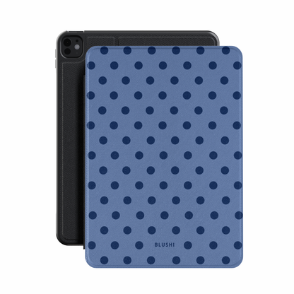 Polka Dot iPad Case⎪Blue & Navy