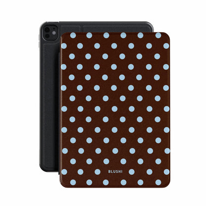Polka Dot iPad Case⎪Brown & Blue