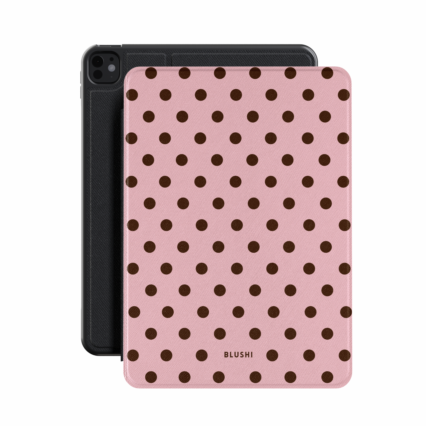 Polka Dot iPad Case⎪Pink & Brown